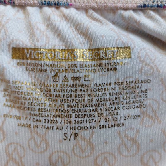 Victoria's Secret Women's Blue Tropical Leaf Strapless Bikini and Tankini Set S - Picture 2 of 7